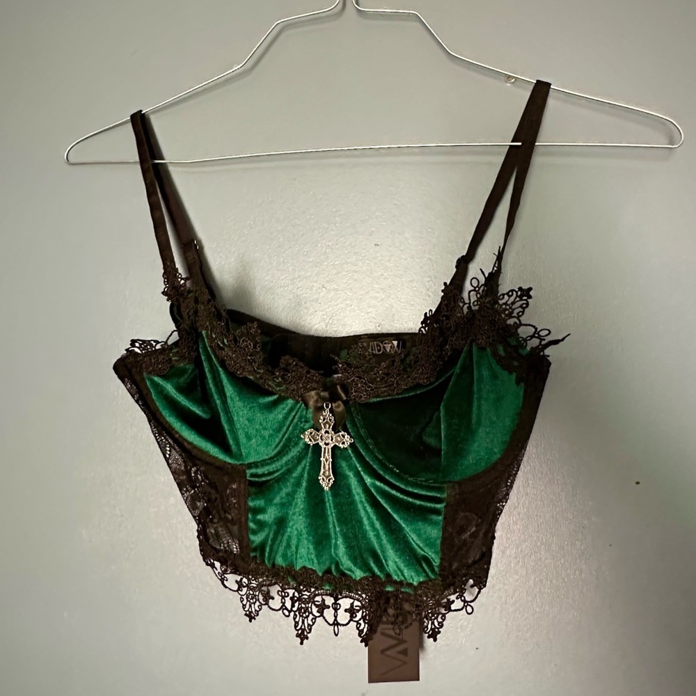 Dollskill Widow Morphine Eyes Velvet Bra Small